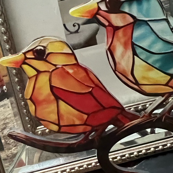 Stain acrylic bird on Branch. - Picture 9 of 11